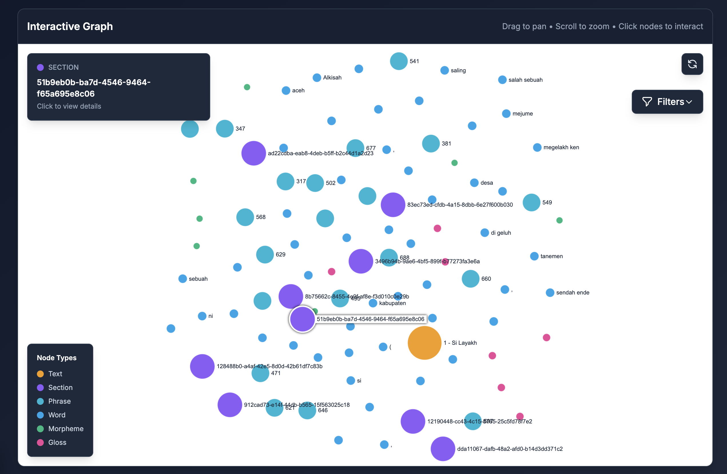 Lexiconnect Demo Screenshot